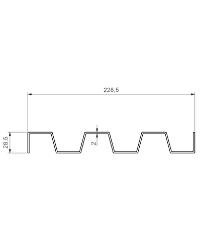 Profile 7176/16725 EN-AW 6005 T6 6000mm - 6000 mm